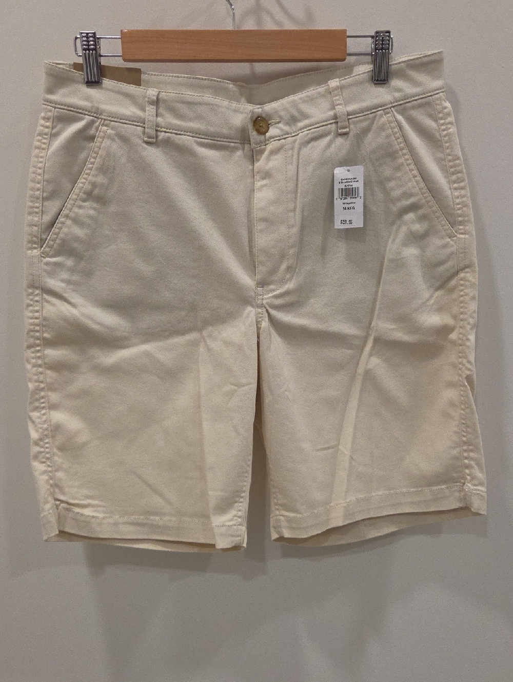 L.L. Bean Women's Cream Flat-Front Shorts